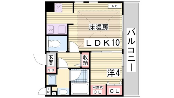 兵庫駅 徒歩7分 10階の物件間取画像